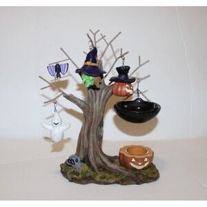 Yankee Candle Halloween Tree With Tea light Tart Warmer Ghost Witch Pumpkin Bat
